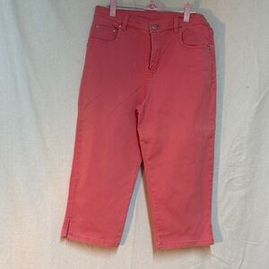 Sonoma Women's Vibrant Pink Cropped Jeans